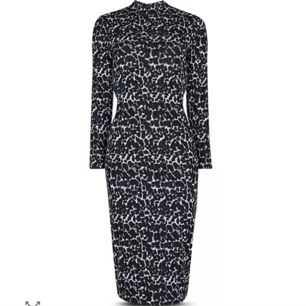 Ted Baker London | Liniee Bodycon Animal Print Knit Long Sleeves Dress Size 2/6